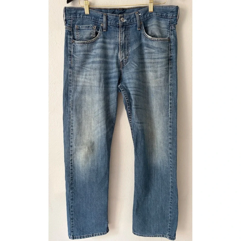 Levis Mens 569 Loose Straight Jeans Fit 33x33 Blue Faded Dirty Skater Grunge